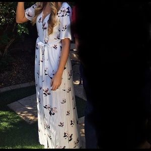 Tobi floral wrap dress